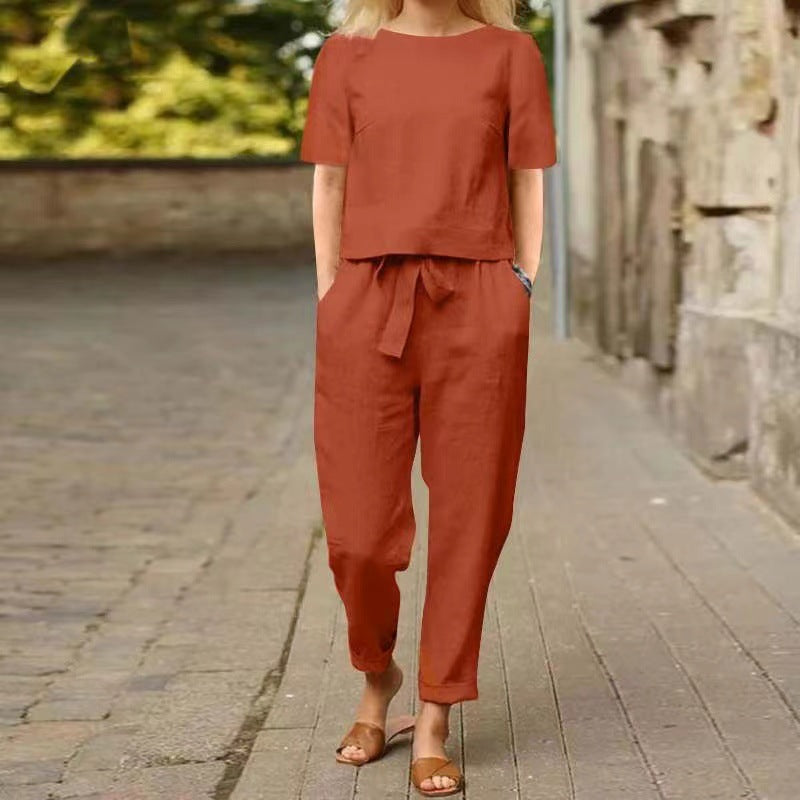Vintage-Leinen-Set von Andrea Serena – Sommer-Capri-Outfit