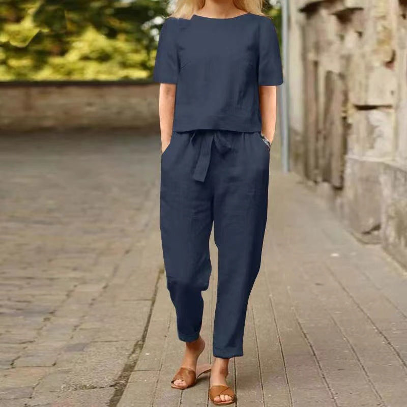 Vintage-Leinen-Set von Andrea Serena – Sommer-Capri-Outfit