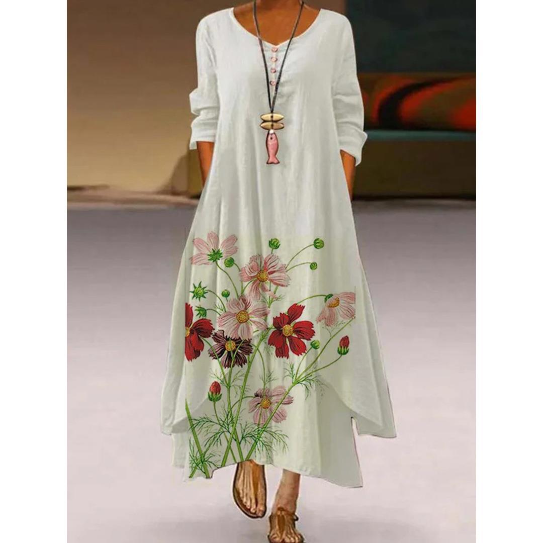 Künstlerisches, schwingendes Blumenkleid von Andrea Serena
