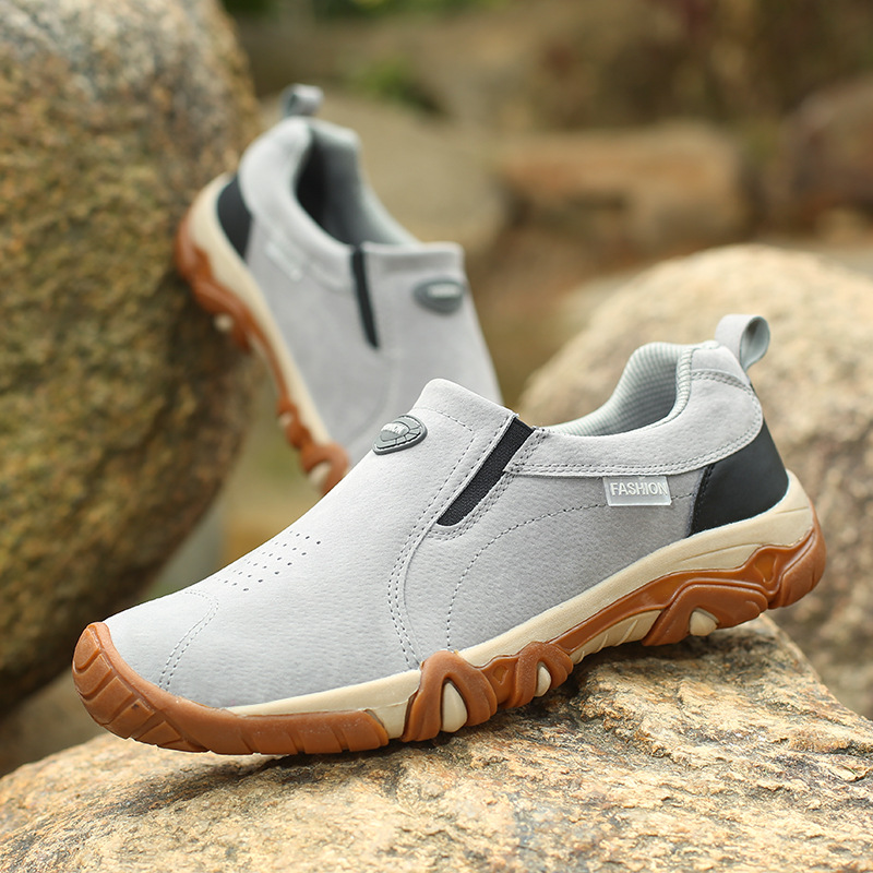 SteozzyTM Men's Comfortable Cowhide Lightweight Orthopedic Walking Shoes Hiking Shoes(Hot sale)