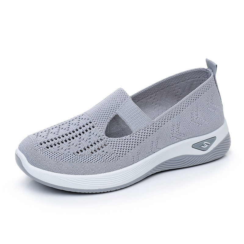 Women's Breathable Walking Flats, Non-Slip Soft Sole Easy-On Comfort