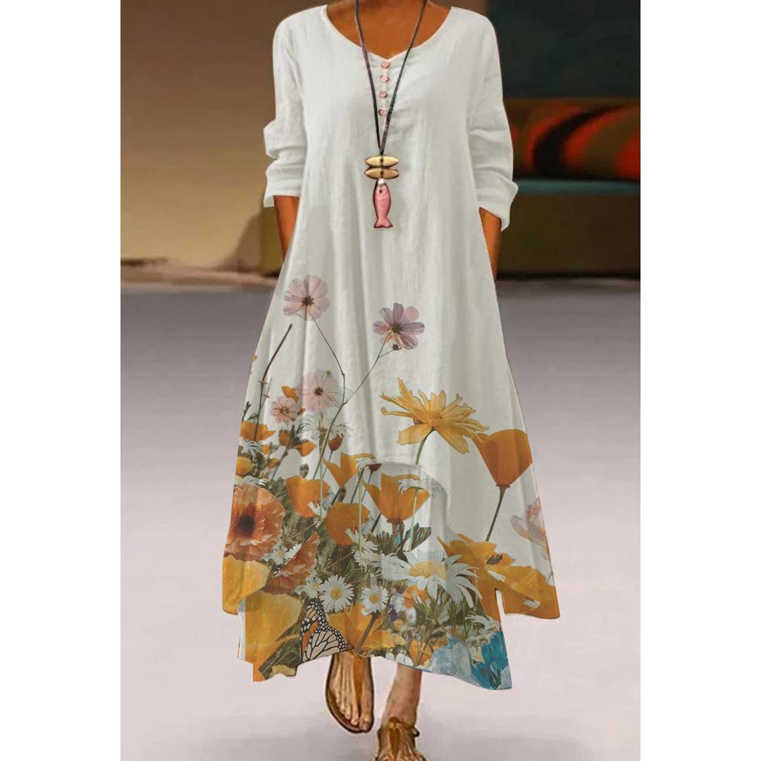Künstlerisches, schwingendes Blumenkleid von Andrea Serena
