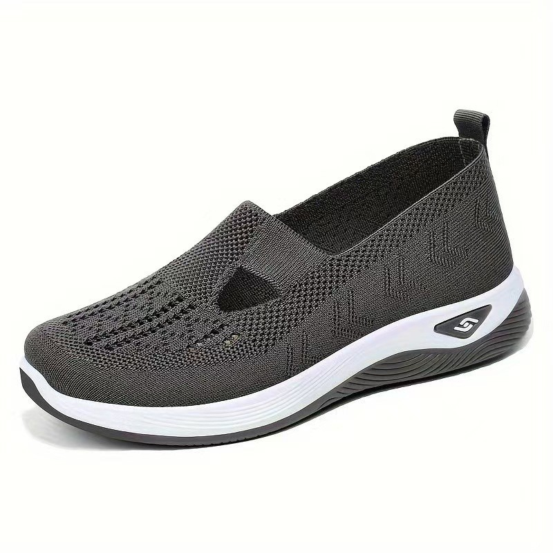 Women's Breathable Walking Flats, Non-Slip Soft Sole Easy-On Comfort