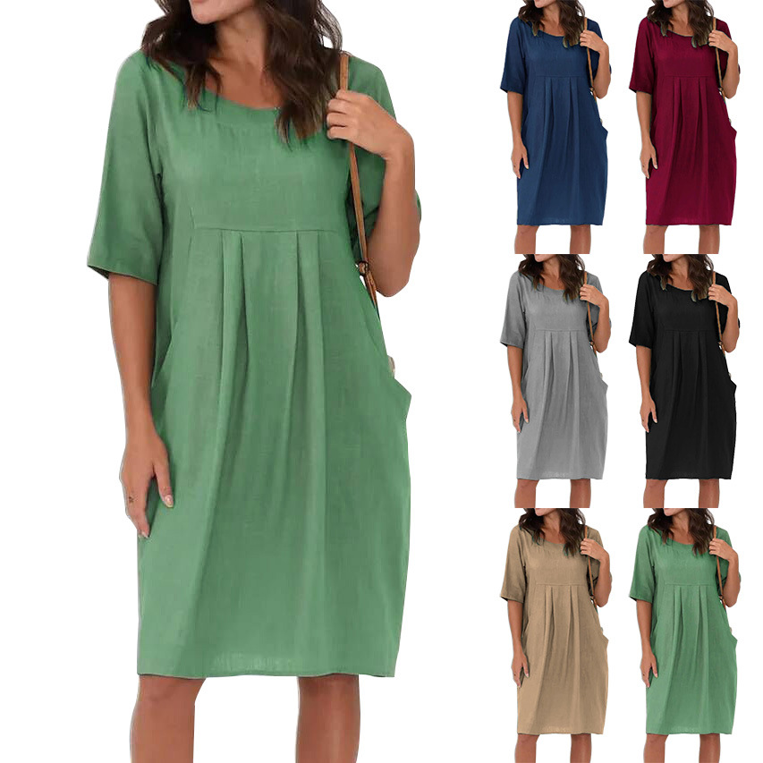 ✨ Robe fluide décontractée – Chic, confortable et facile à assortir au quotidien 💚