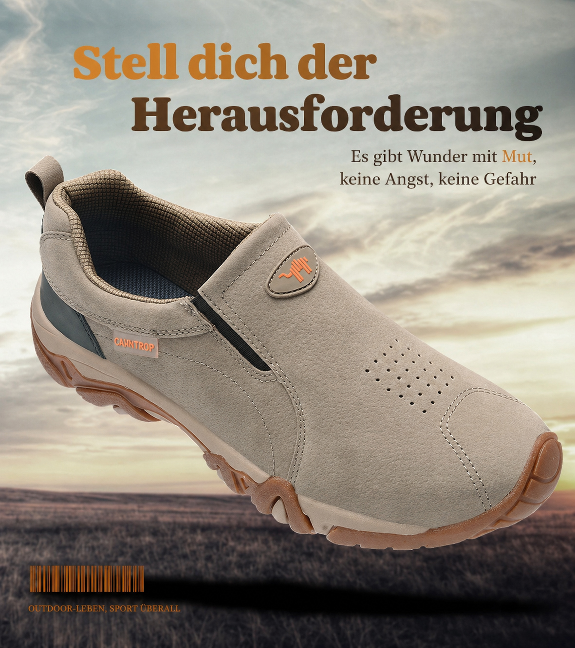 Herren – Bequeme, leichte orthopädische Wanderschuhe aus Rindsleder (Bestseller)