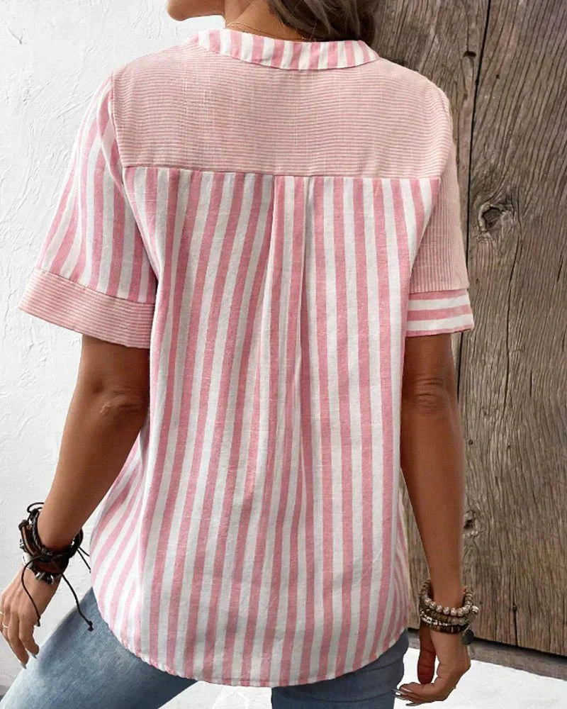 Lila | Sanft gestreifte Bluse