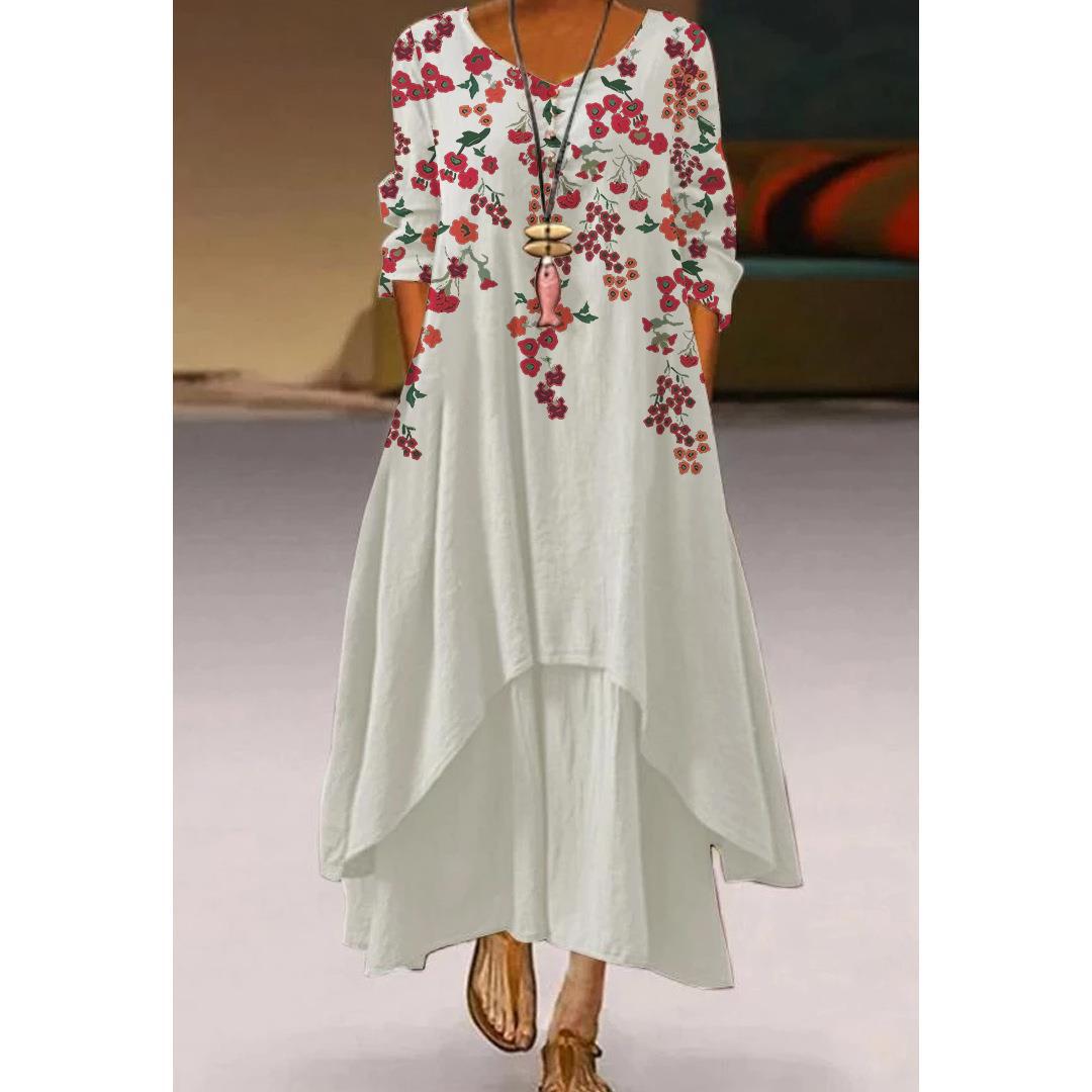 Künstlerisches, schwingendes Blumenkleid von Andrea Serena
