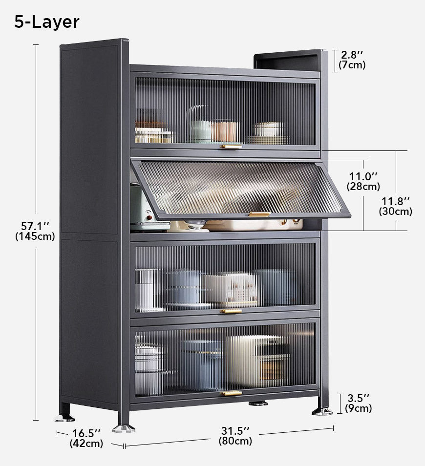 6 Tier Upgrade Large Metal Kitchen Pantry Storage Cabinet