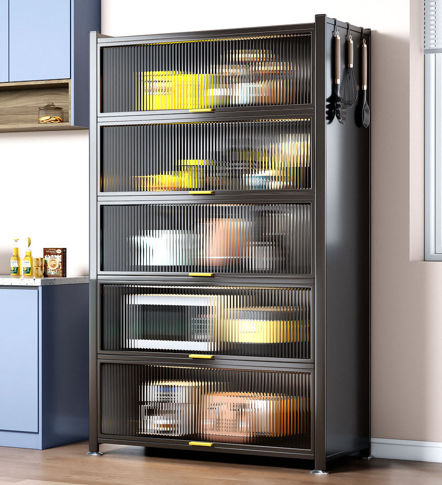 6 Tier Upgrade Large Metal Kitchen Pantry Storage Cabinet