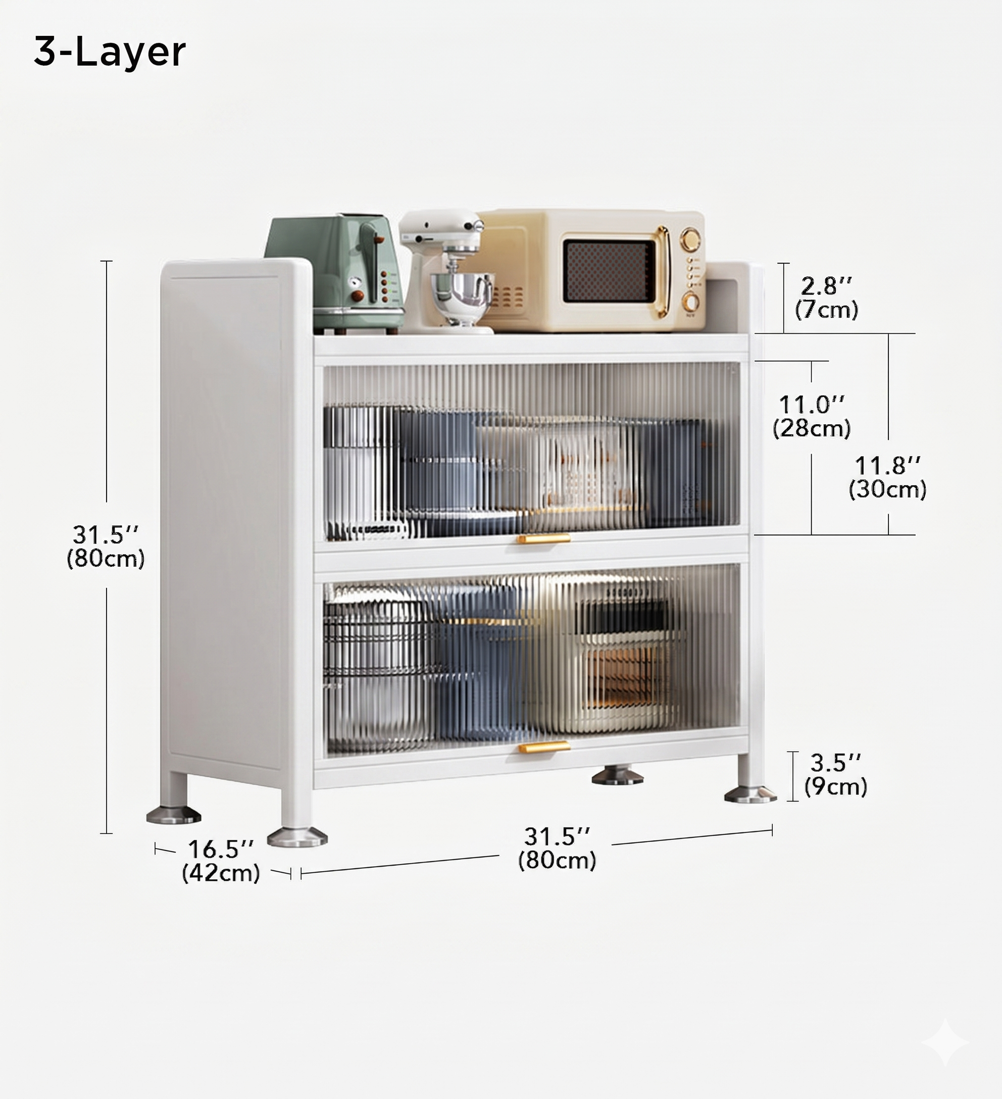 6 Tier Upgrade Large Metal Kitchen Pantry Storage Cabinet