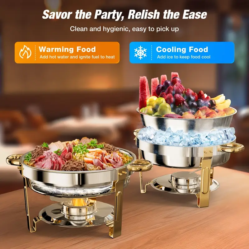 5l golden insulated pot insulated tableware 5qt round buffet insulated pot set with lid rack thick stainless steel insulated pot and food heater suitable for   banquets and restaurants   cooking catering equipment restaurant supplies professional catering modern kitchenware premium insulation   construction food warmer party hosts catering services Product details 0