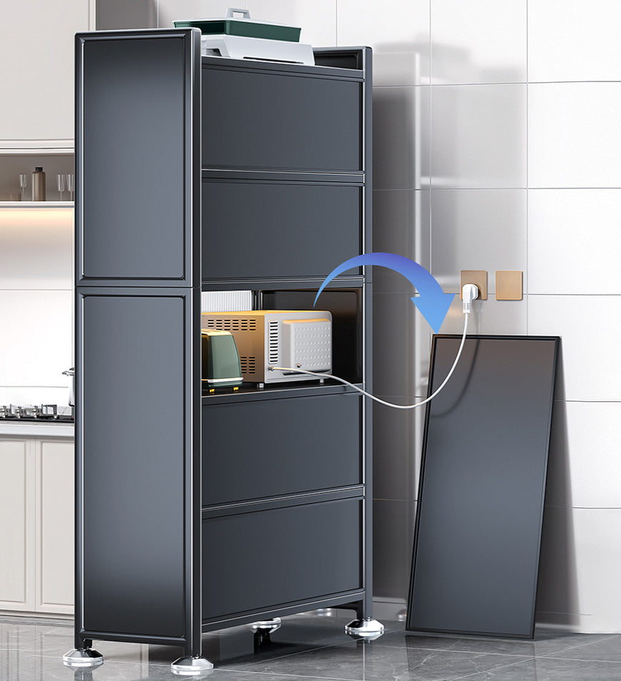 6 Tier Upgrade Large Metal Kitchen Pantry Storage Cabinet