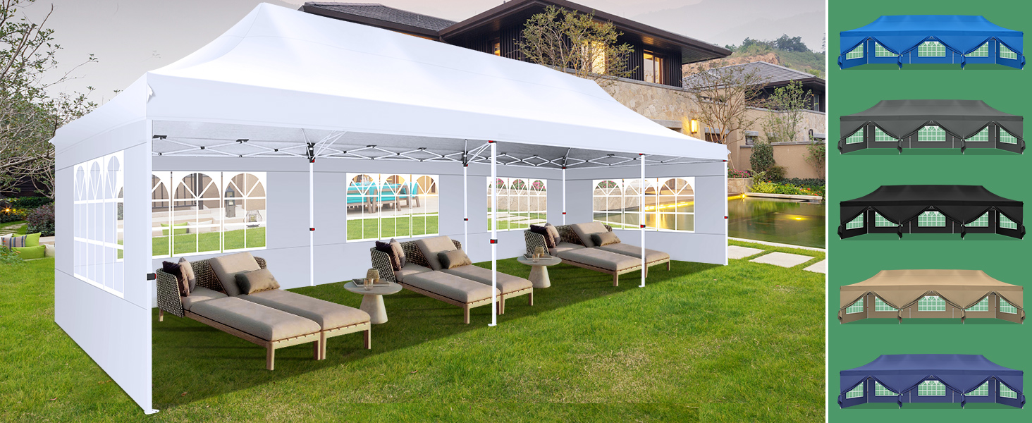 pop up canopy tent with sides 10x30 ez up