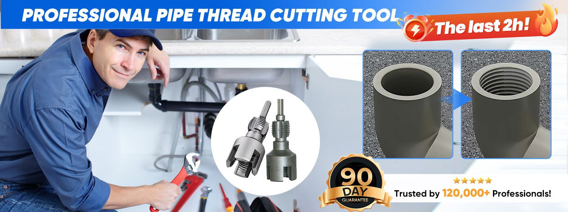 Portable Pipe Threader & Repair Tool