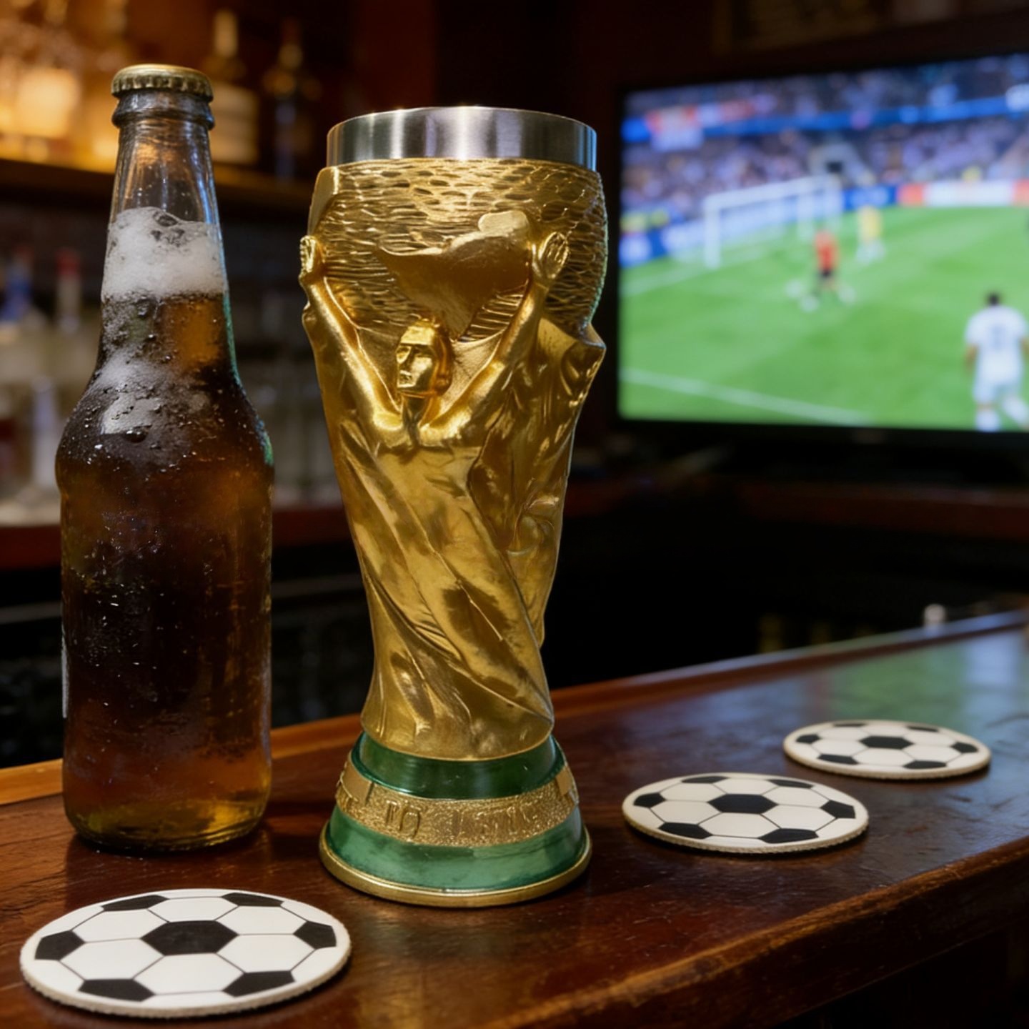 World Cup Themed Stainless Steel Mug | Premium Collector’s Beer Cup for Bar & Home Decor