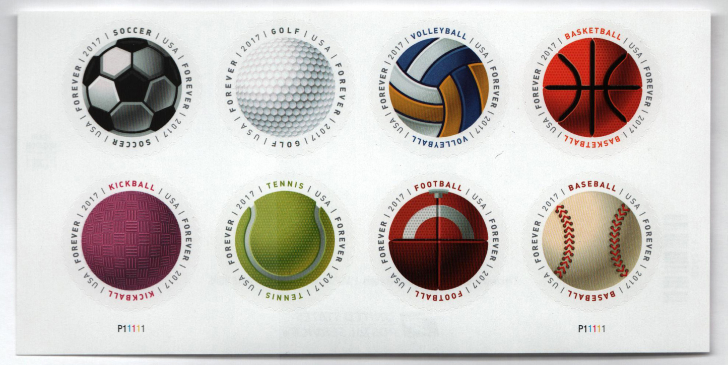 2017 Have a Ball! Baseball Basketball Vollyball Postage Stamps