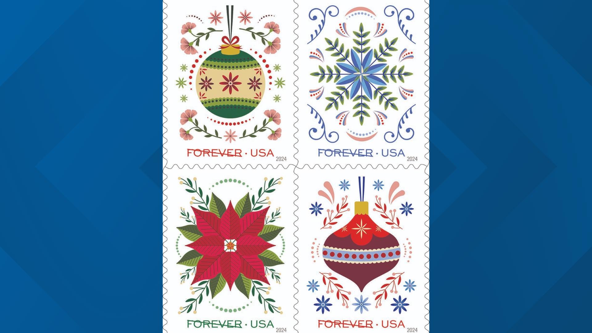 Holiday Joy Forever Stamps 2024