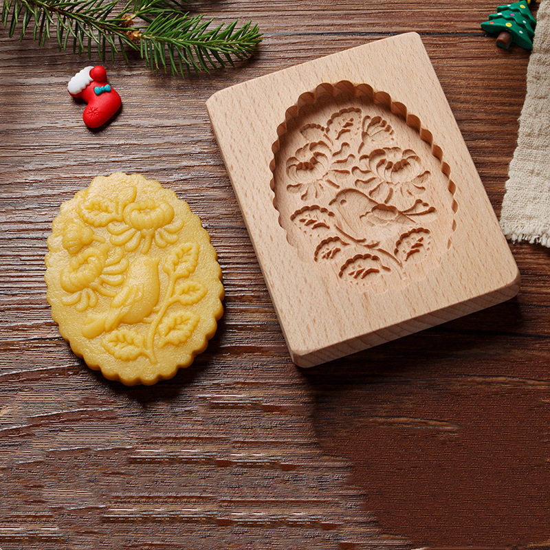 ⏰EARLY CHRISTMAS SALE- 50% OFF🎁WOOD PATTERNED COOKIE CUTTER - EMBOSSING MOLD FOR COOKIES