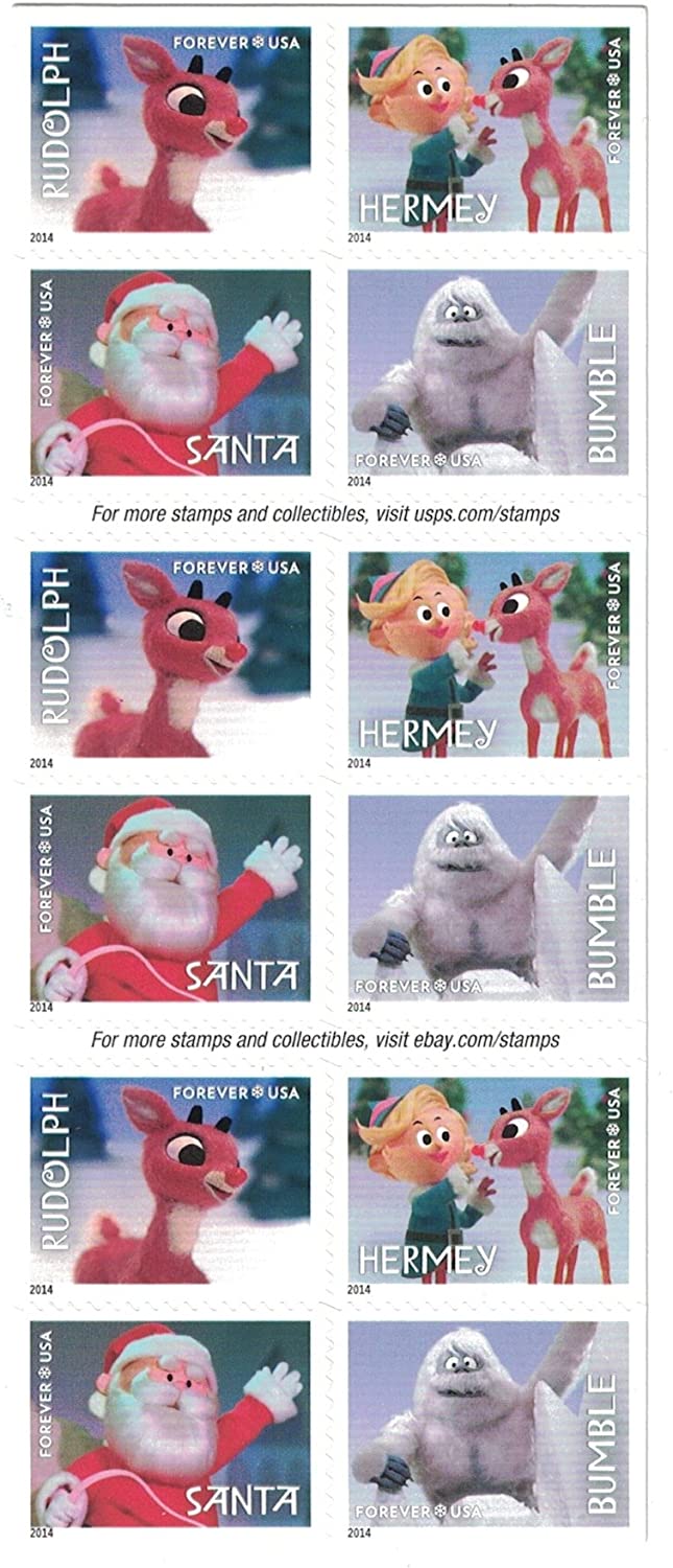 USPS Rudolph the Red-Nosed Reindeer Forever Stamps