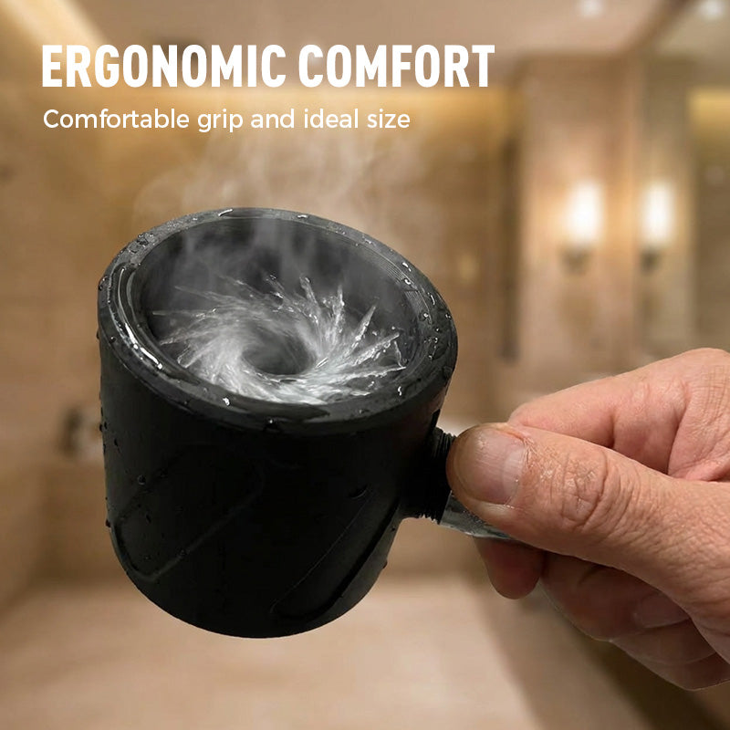 Ergonomic grip men's hygiene shower head