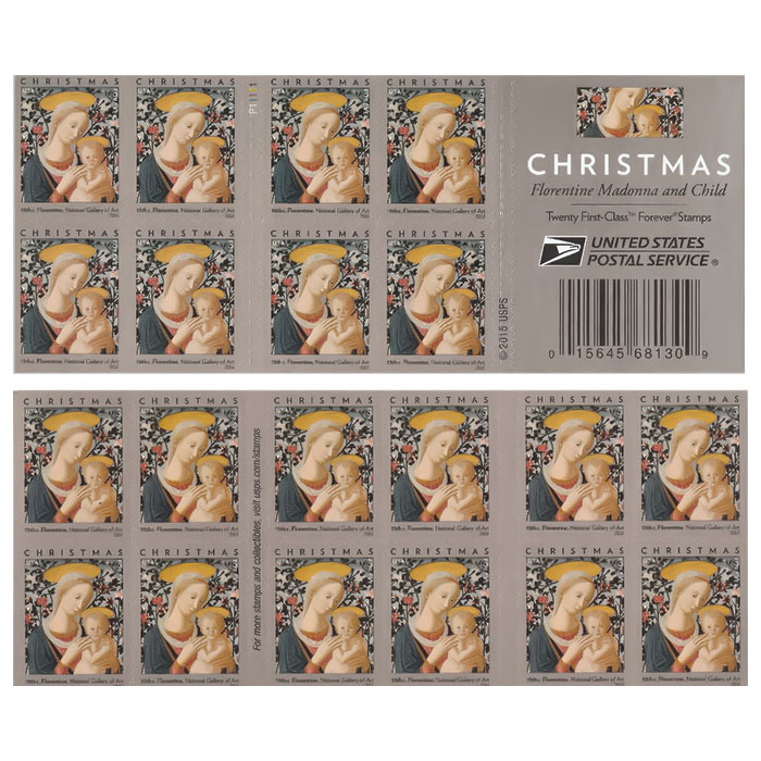 Florentine Madonna and Child Christmas Stamps 2016