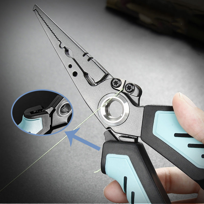 Integrated safety lock fishing pliers