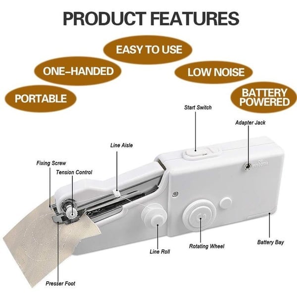 🔥LAST DAY-50% OFF🔥 - Portable Handheld Sewing Machine🔥Buy 2 ( Extra 10% off )🔥