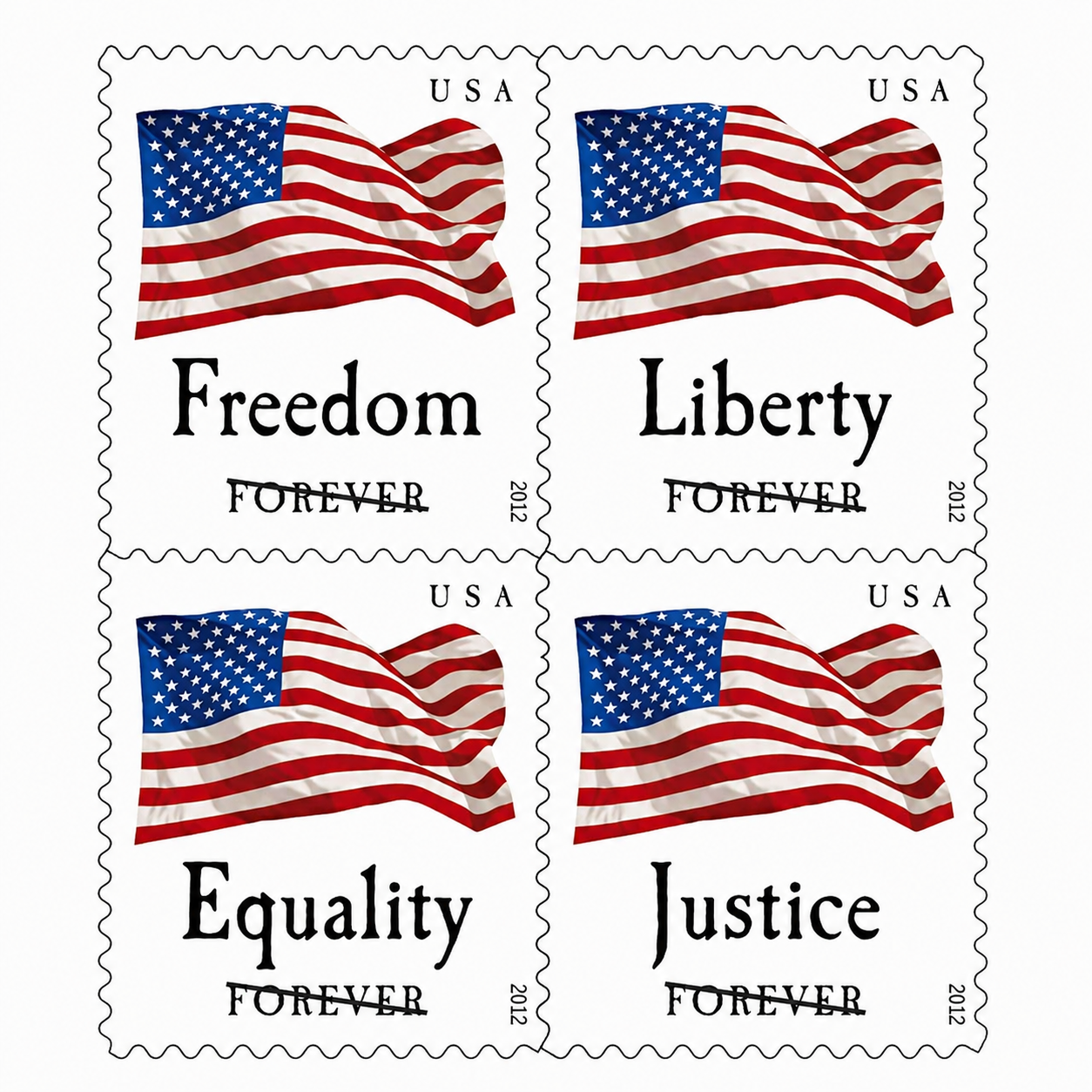 Four Flags Stamps. 2012