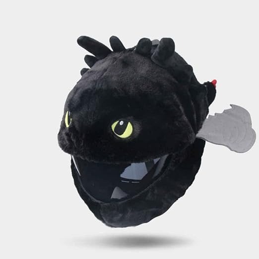 Funny Cartoon Plush Motorcycle Helmet Full Protective Cover