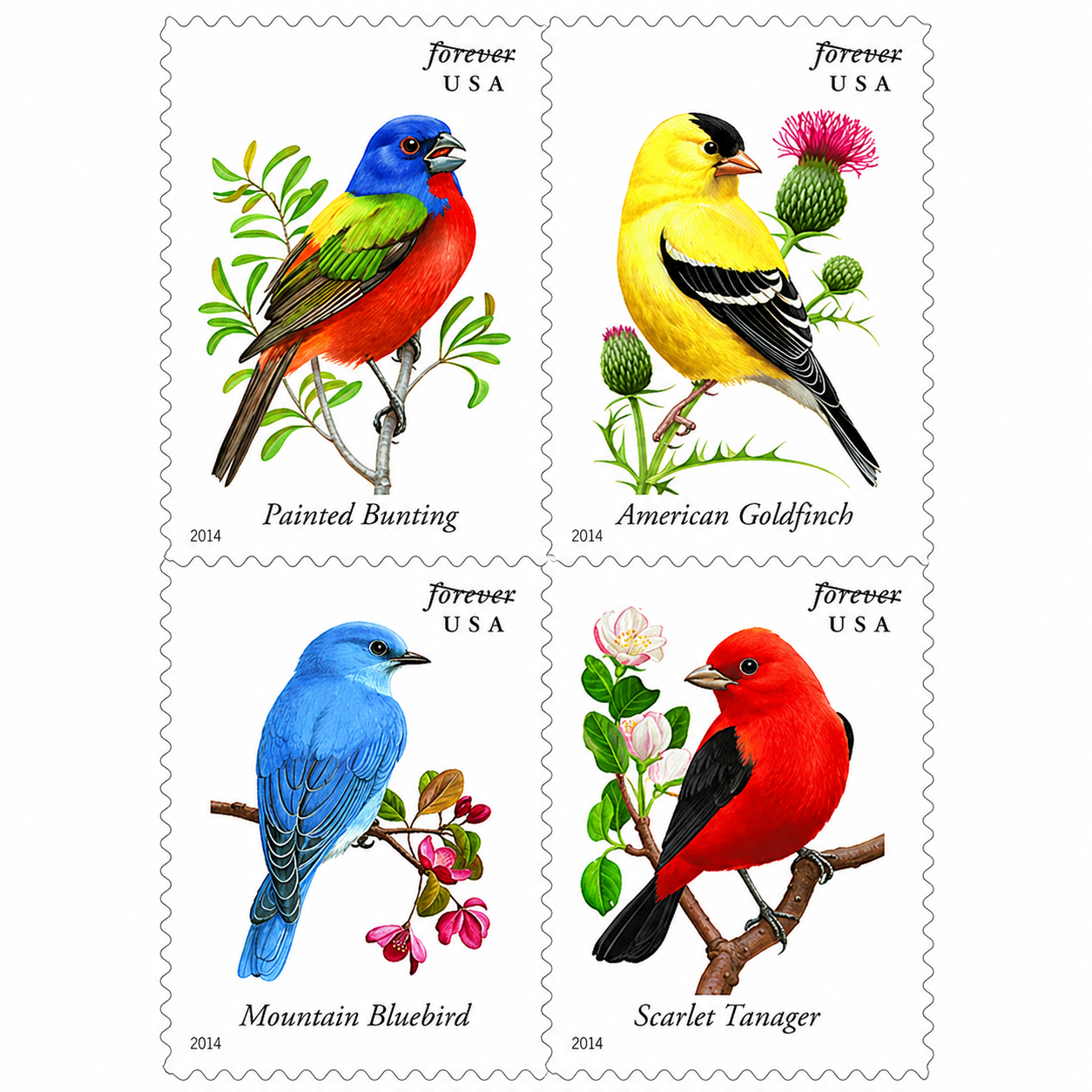 2014 Songbirds Forever Stamps 