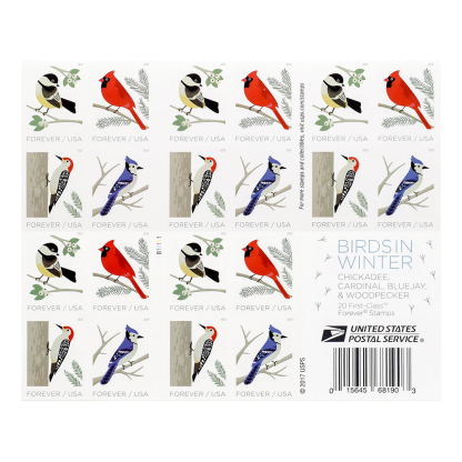 2018 Birds in Winter Stamps 