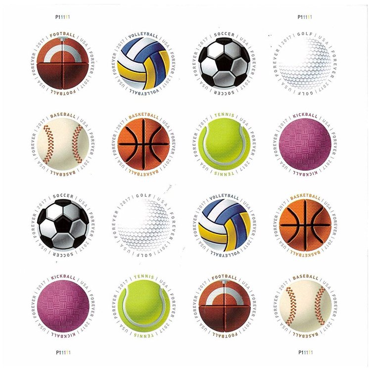 2017 Have a Ball! Baseball Basketball Vollyball Postage Stamps