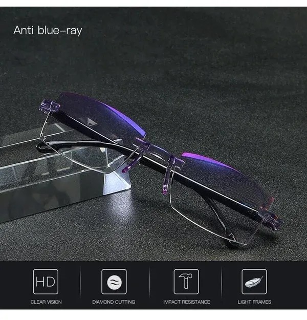 🔥LAST DAY 75% OFF🔥Ussyltd Sapphire High Hardness Anti-blue Progressive Far And Near Dual-Use Glasses