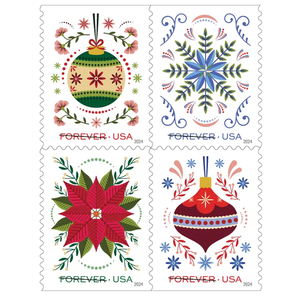 2024 Holiday Joy Forever Stamps 