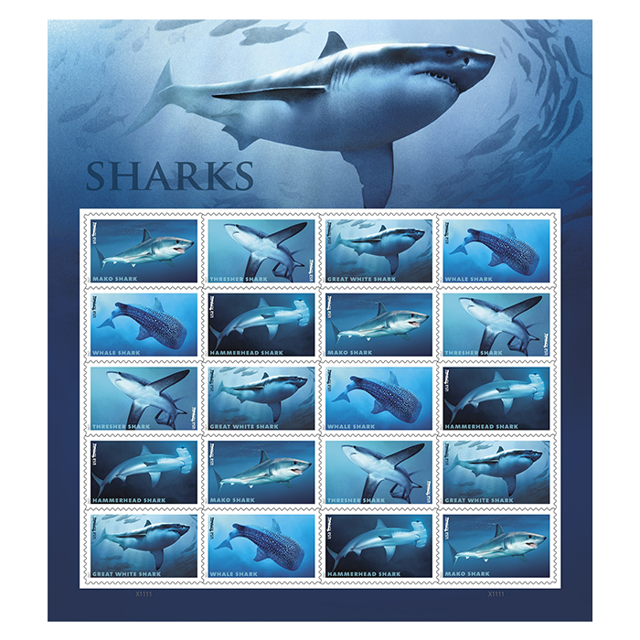 Sharks Forever Stamps