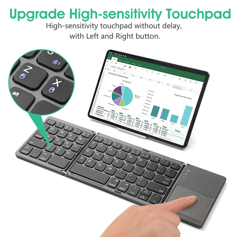 🔥49% off Black Friday discount🔥Foldable Bluetooth Keyboard with Touchpad(Free shipping)