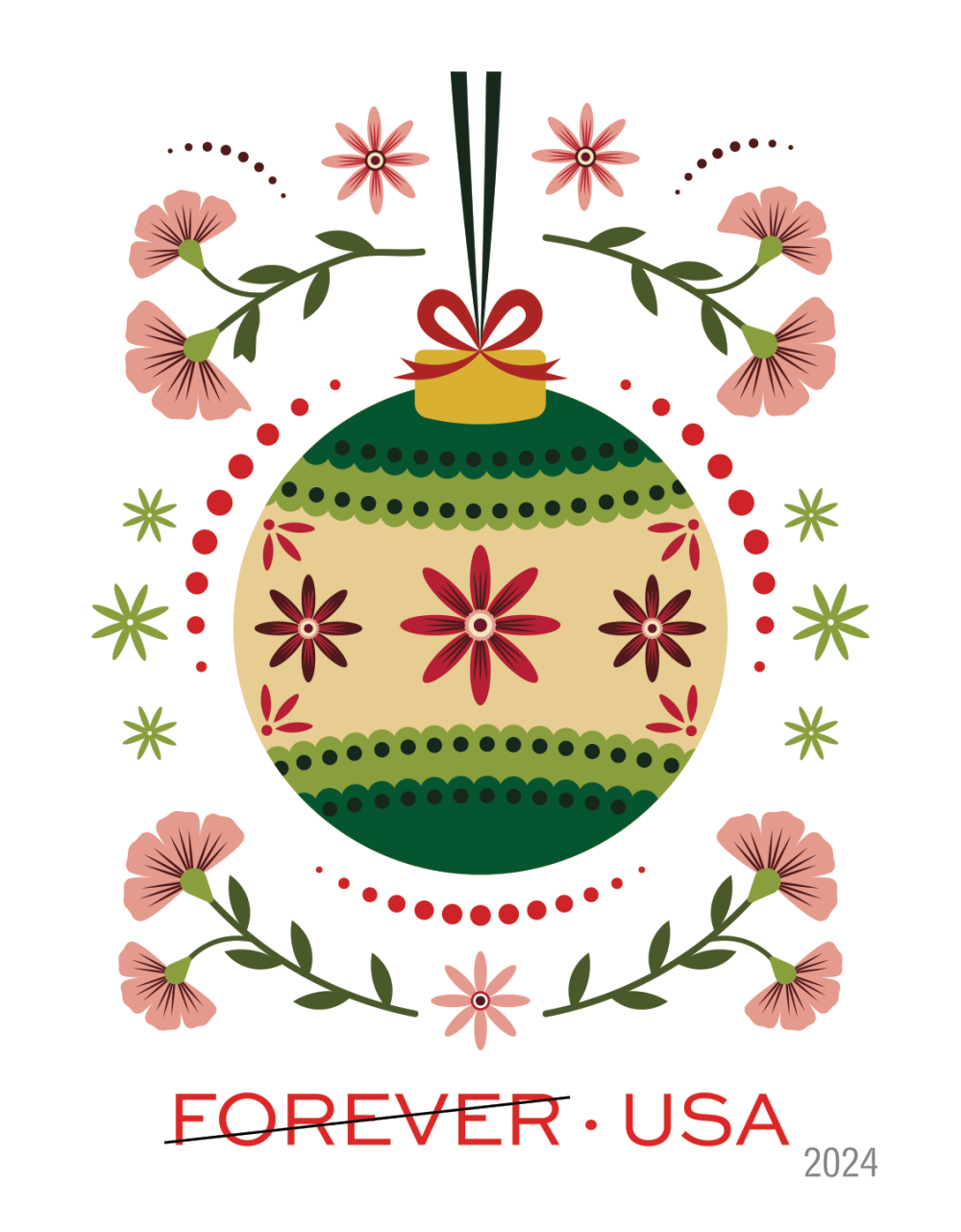 Holiday Joy Forever Stamps 2024