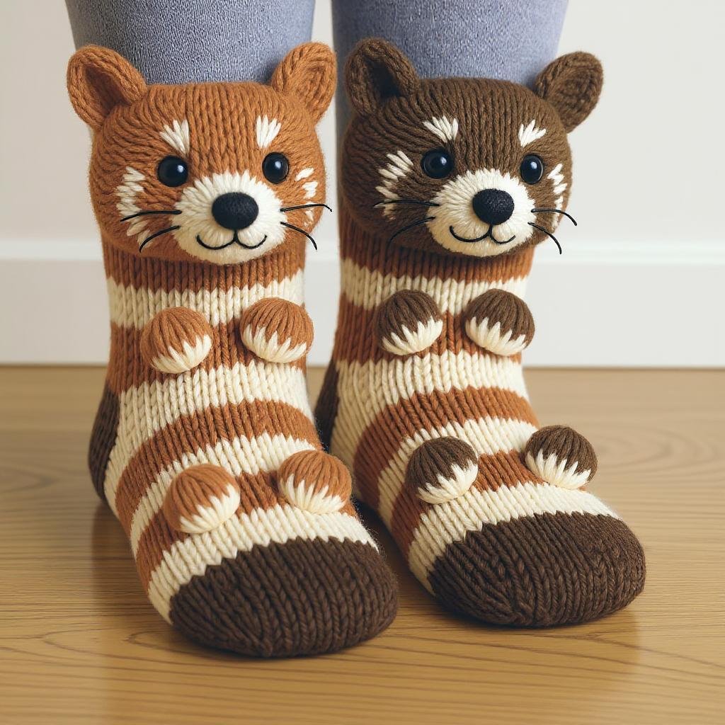 🔥LAST DAY 49% OFF🦥2025 3D Knit Animal Socks (A pair)🧦