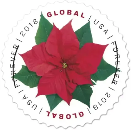 Global Poinsettia 2018 Stamps（International ＄1.45）