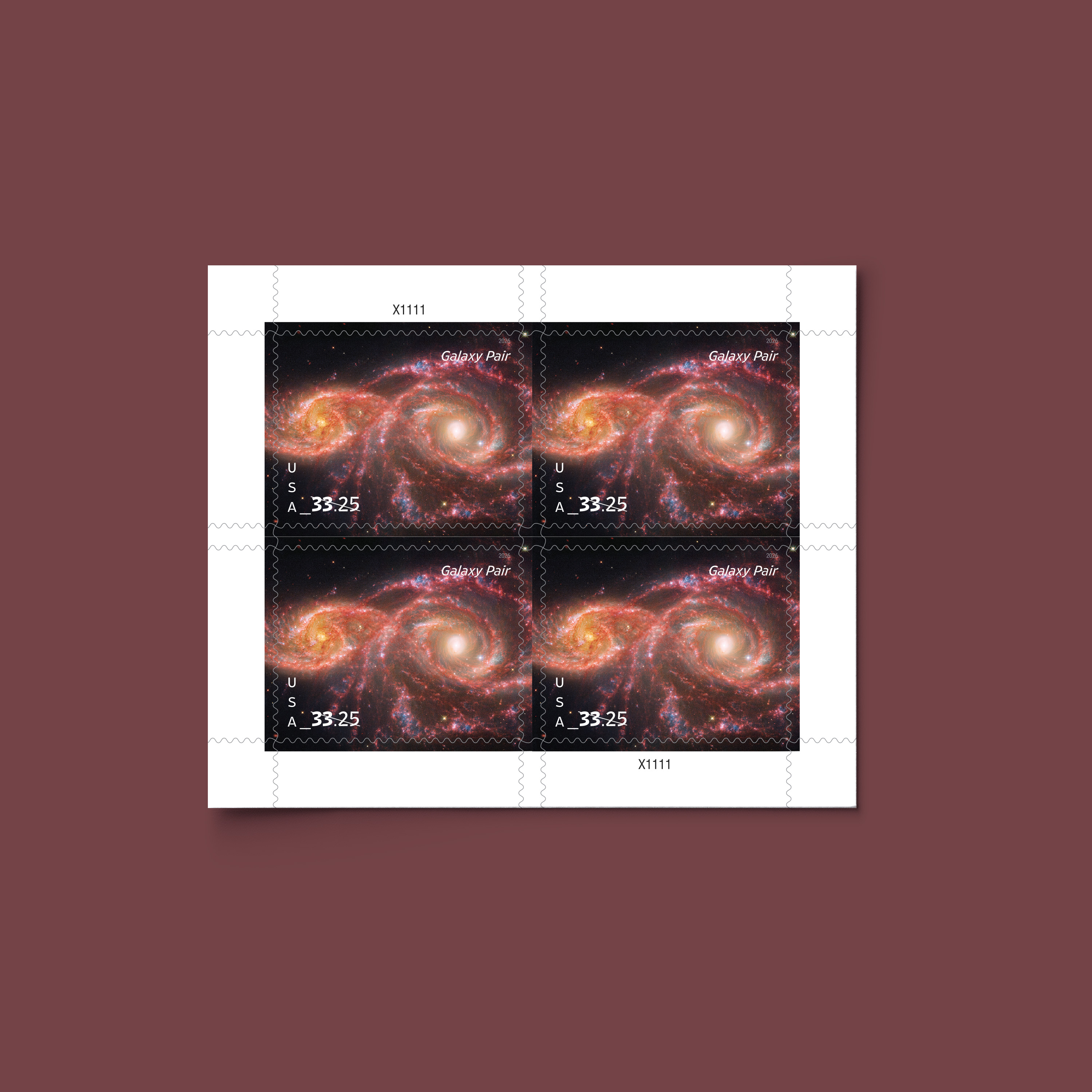2026 Galaxy Pair Priority Mail Express Stamp