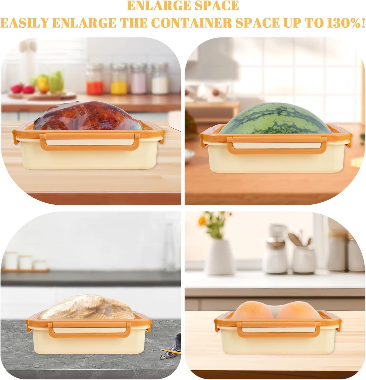 💥HOT SALE 50% OFF💥Multifunctional Square Silicone Food Storage Lid Kit