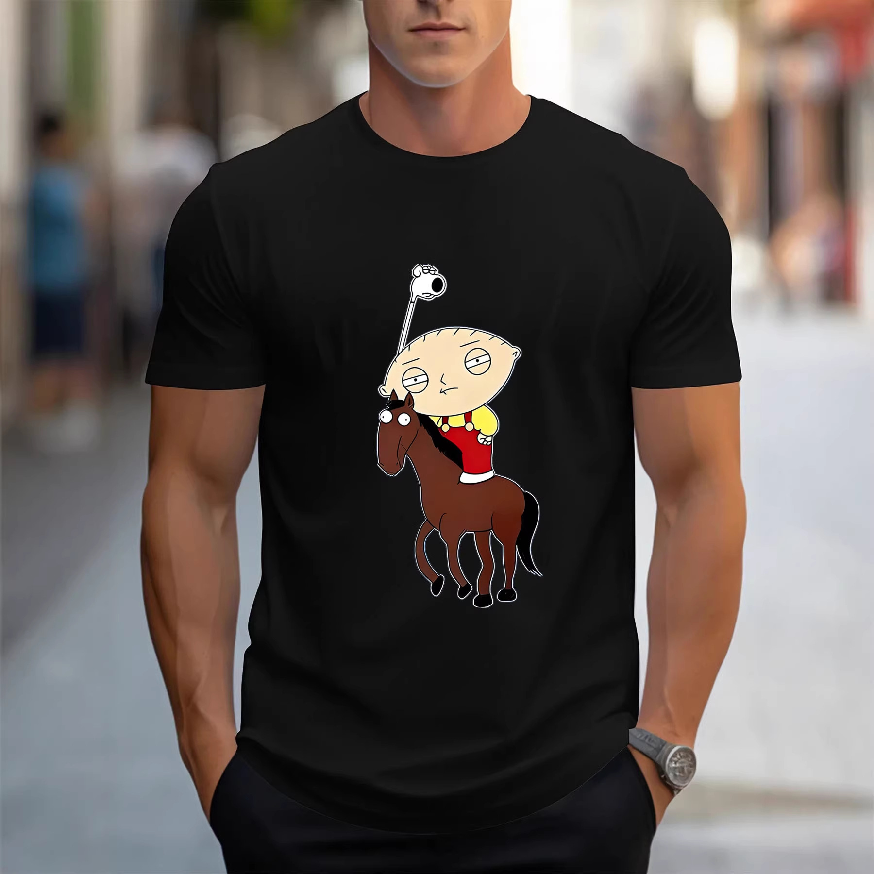 2026 New Summer Embroidered Dumpling Lauren American Short-Sleeved Summer Hot Trend T-Shirt For Men And Women, Loose T-Shirt