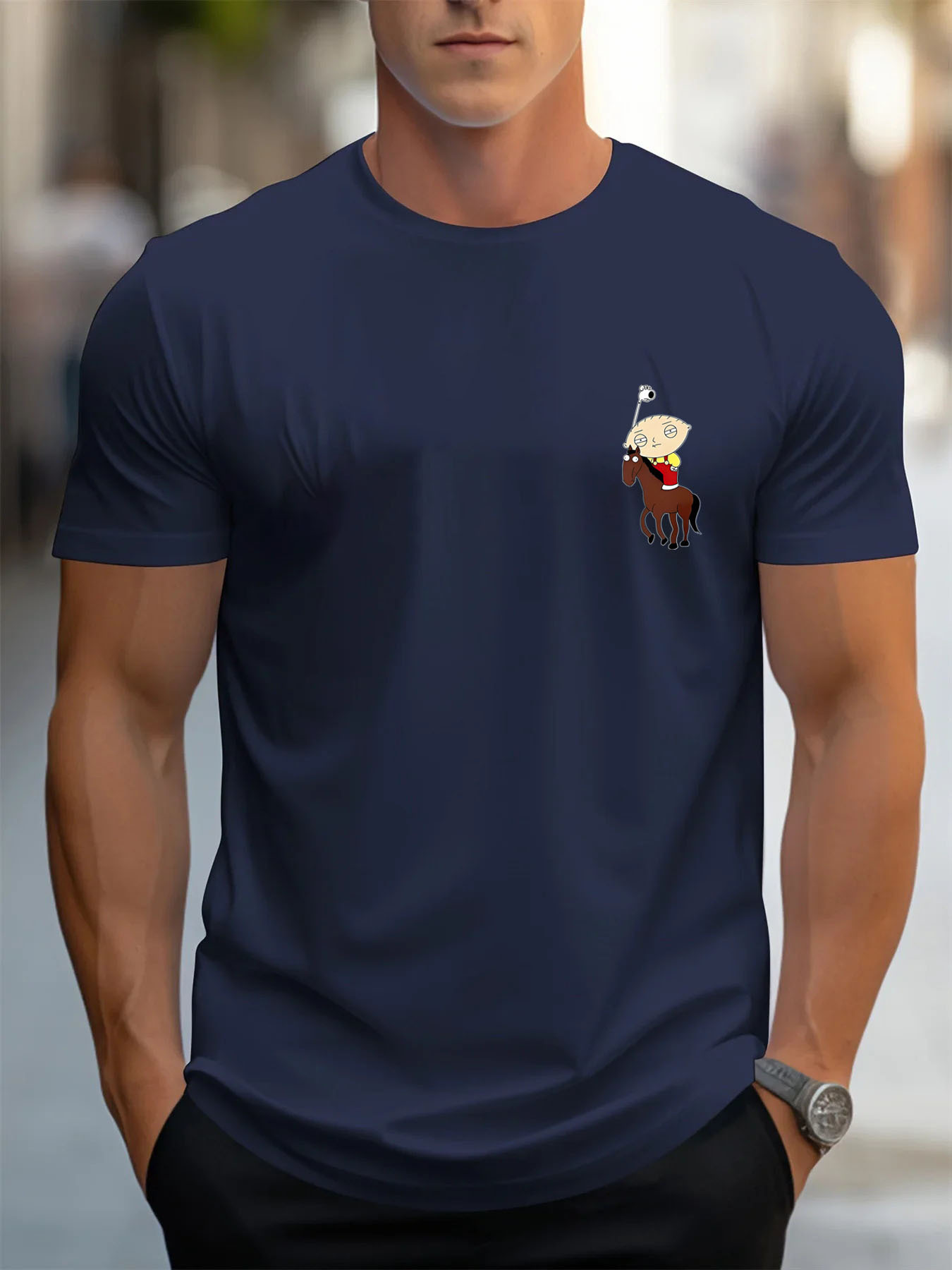 2026 New Summer Embroidered Dumpling Lauren American Short-Sleeved Summer Hot Trend T-Shirt For Men And Women, Loose T-Shirt