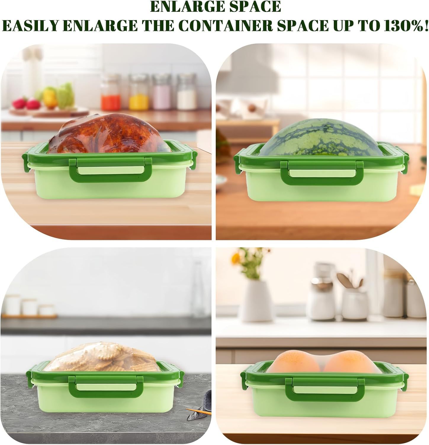 💥HOT SALE 50% OFF💥Multifunctional Square Silicone Food Storage Lid Kit