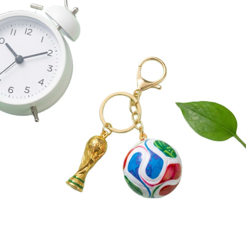 2026 Us-Canada-Mexico World Cup Football Peripheral Hercules Cup Keychain Jewelry Pendant Themed Commemorative Small Gift