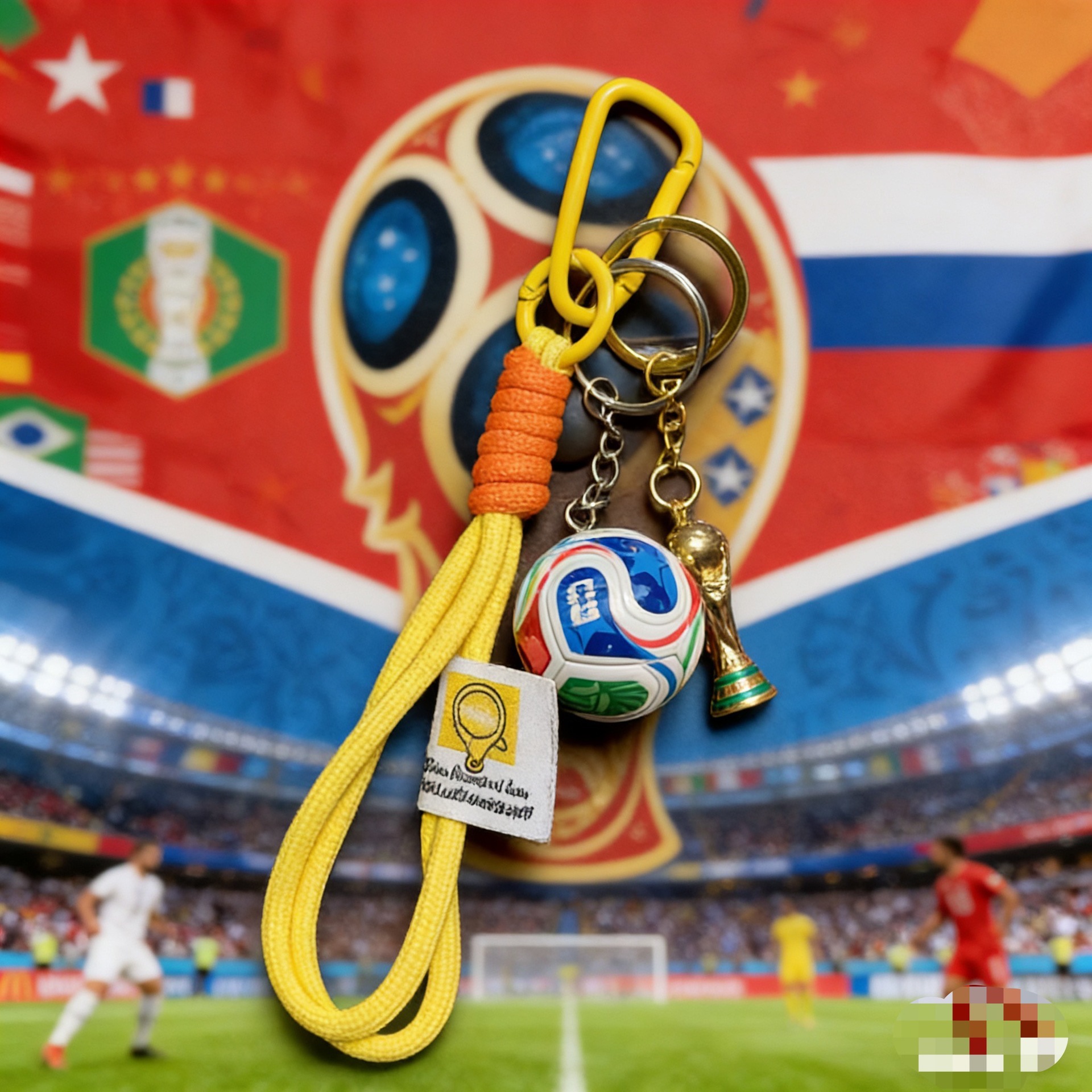 2026 Us-Canada-Mexico World Cup Football Peripheral Hercules Cup Keychain Jewelry Pendant Themed Commemorative Small Gift