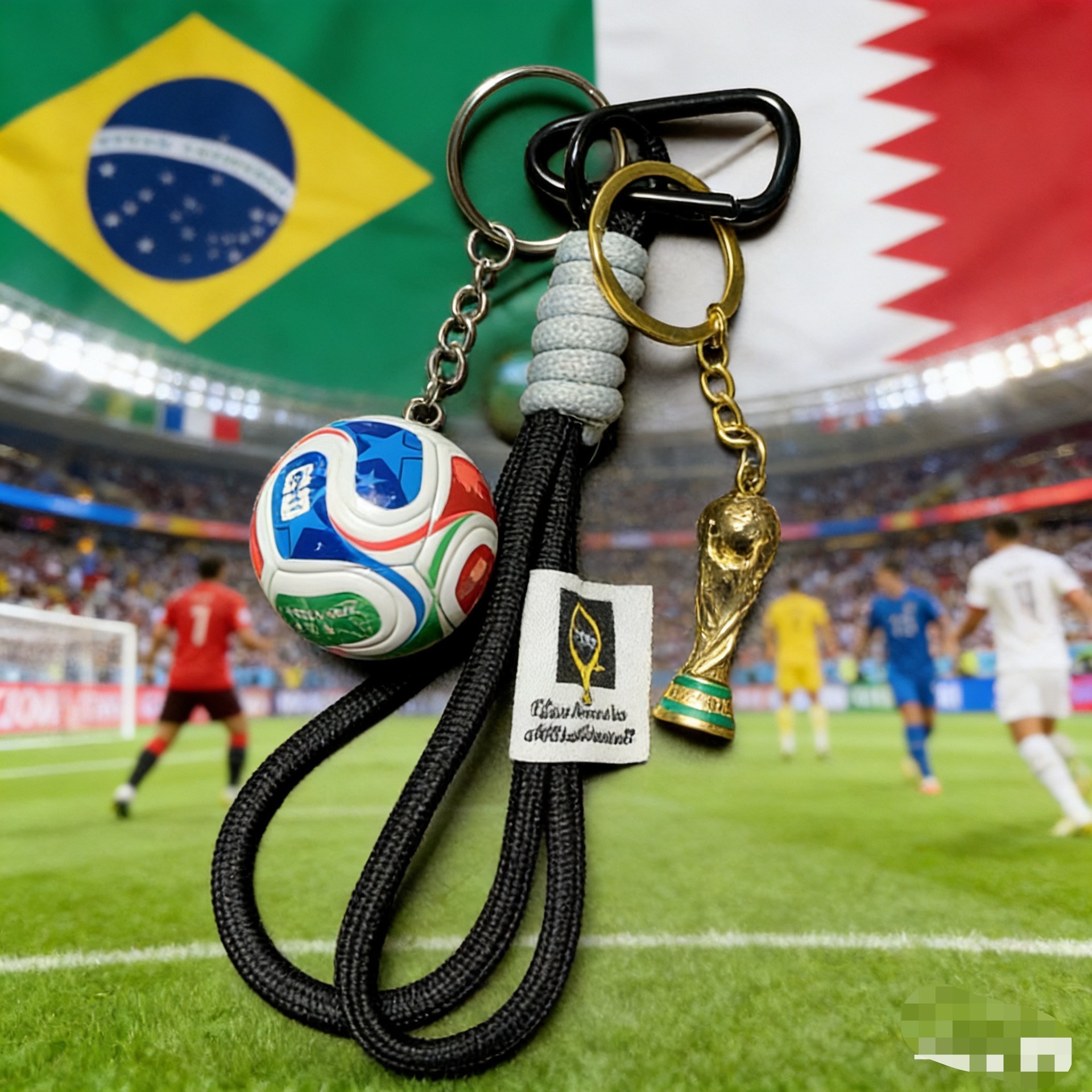 2026 Us-Canada-Mexico World Cup Football Peripheral Hercules Cup Keychain Jewelry Pendant Themed Commemorative Small Gift