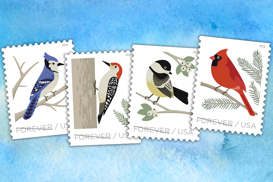 2018 Birds in Winter Stamps 