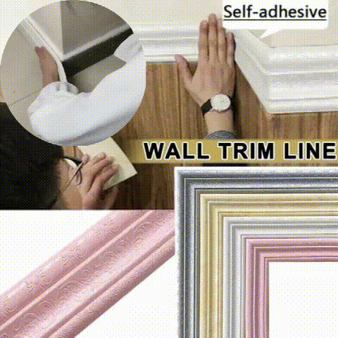 🎁2023-Christmas Hot Sale🎁Adhesive Environmental Protection 3D Wall Edging Strip (7.55 FEET/ROLL)