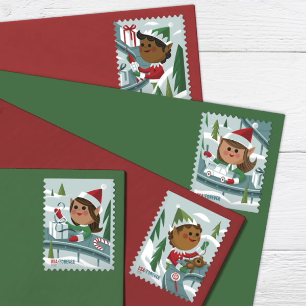 Holiday Elves Stamps 2022